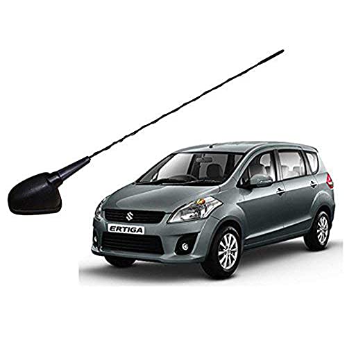 Auto Pearl - Vehicle Roof Mount Rubber Antenna Mast Flexible Car Antenna with Anti-Theft Design and Car Wash Safe - Black - Ertiga - Image 1