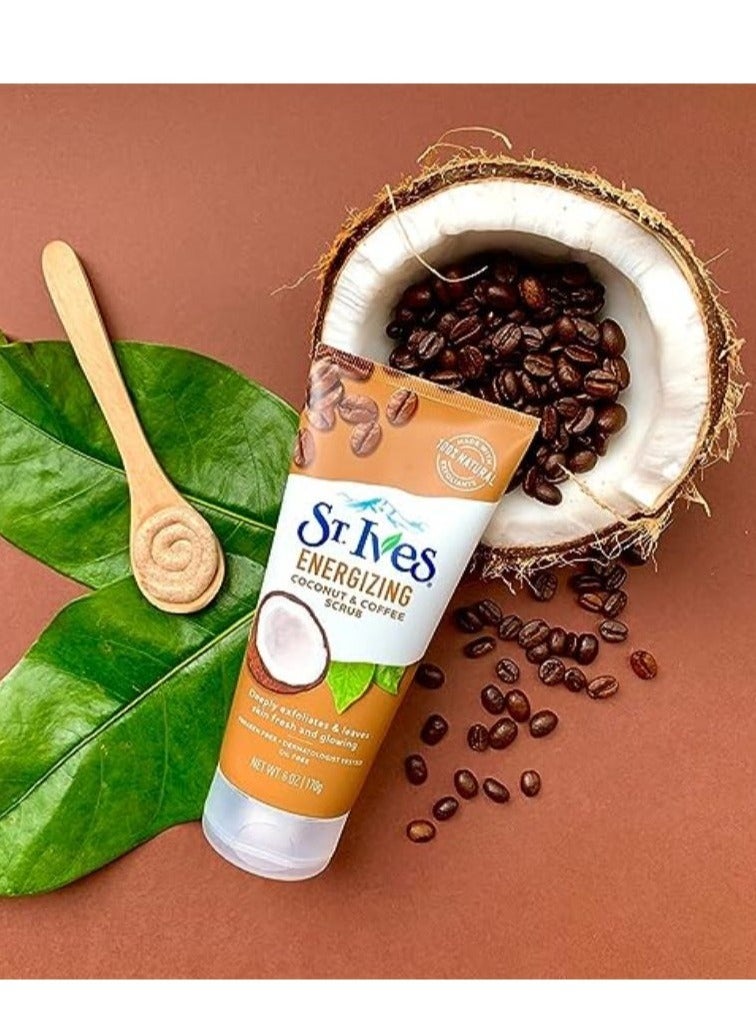 ST. Ives Coconut & Coffee Energising Face Scrub - Image 2