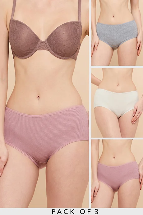 أر أند بي 3 Pack Ribbed Full Brief