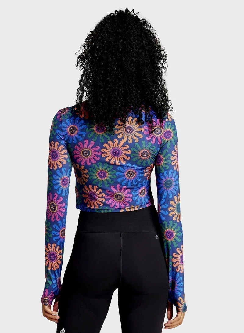 Adidas ADIDAS x FARM CROPPED LONGSLEEVE SWEATSHIRT