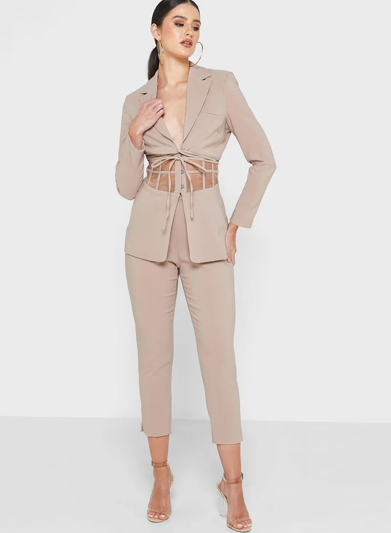 lavish alice Plunge Neck Jacket