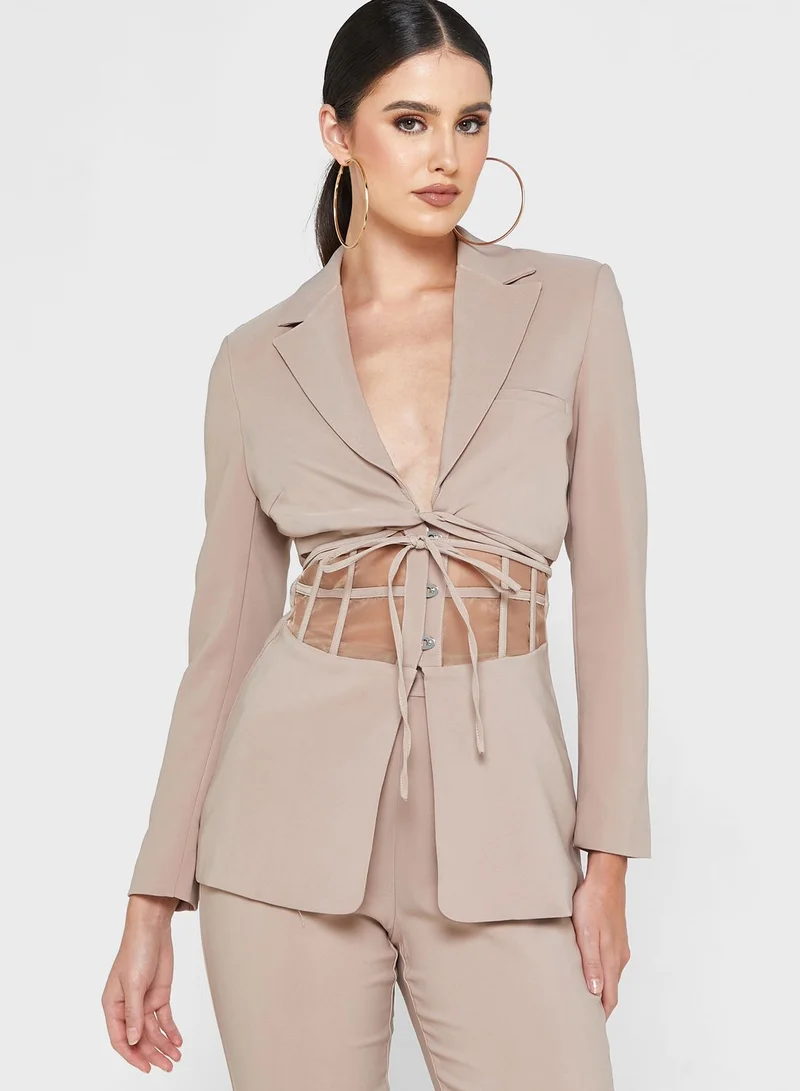 lavish alice Plunge Neck Jacket