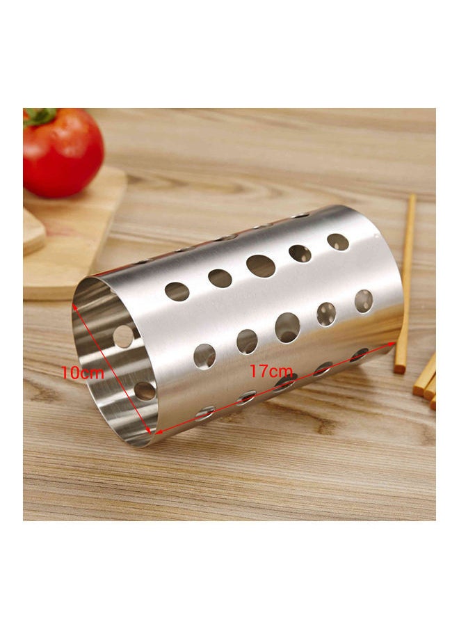 NIBEMINENT Stainless Steel Utensil Cutlery Holder Silver 17.5 x 10.5 10.5cm  - Image 3