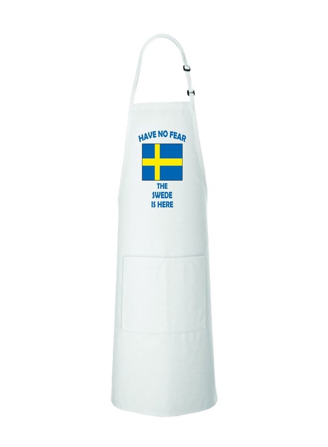 Speedy Pros Have No Fear Swedish Is Here Sweden Swedes Cotton Adjustable Bib Kitchen Apron - Image 1