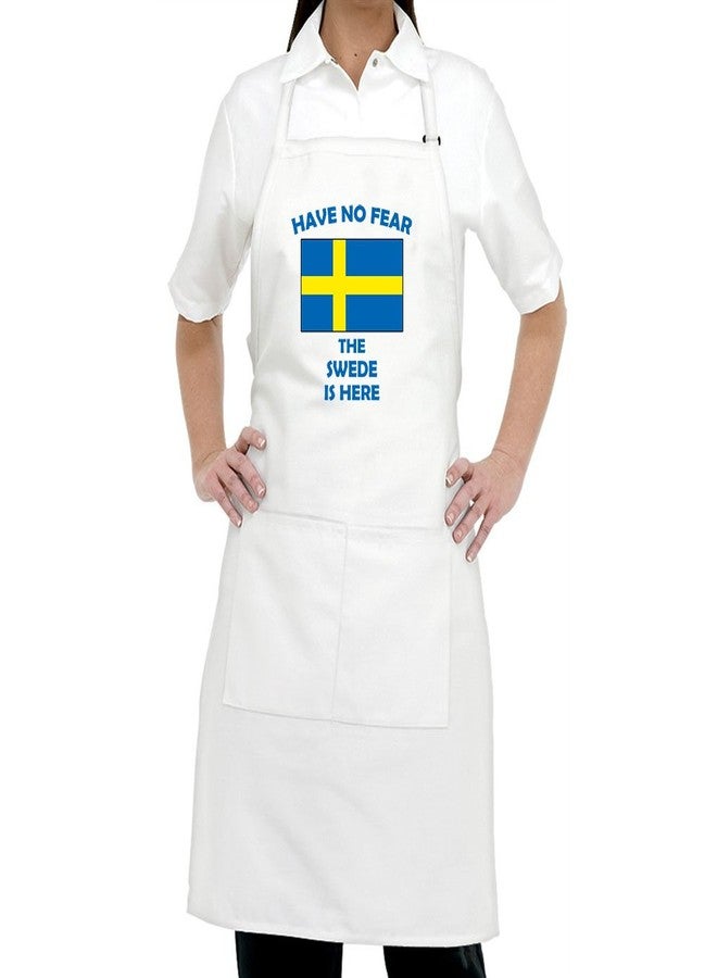 Speedy Pros Have No Fear Swedish Is Here Sweden Swedes Cotton Adjustable Bib Kitchen Apron - Image 2