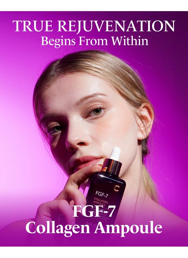 maxclinic Fgf7 Collagen Ampoule Firming Serum For Face W/ 3 Types Of Collagen Face Lifting Serum Ampoule Korean Skin Care Face Care Ampoule Collagen Serum (3.38 Fl. Oz)  - Image 2