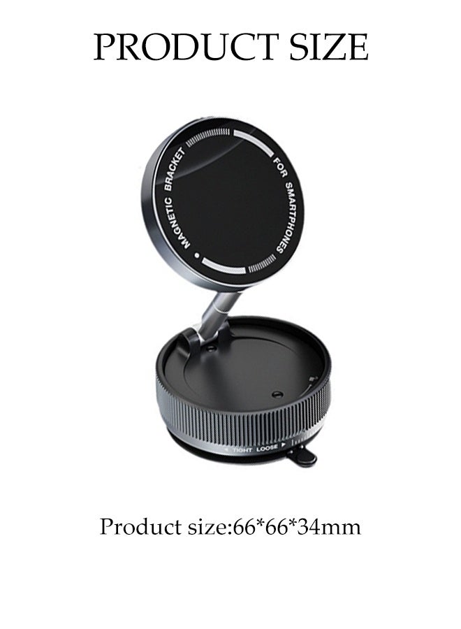 DUNISO Vacuum Magnetic Phone Holder 360° Rotation Magnetic Phone Mount Foldable Magnetic Car Phone Holder Portable Adjustable Suction Cup Vacuum Phone Stand - Image 4