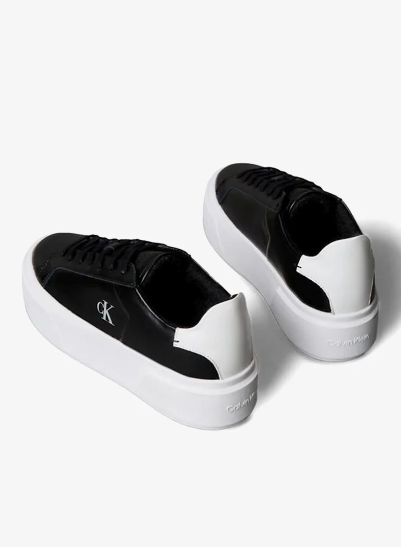 Calvin Klein Jeans Black/Bright White Casual Low Top Sneakers for Women | Best Price UAE
