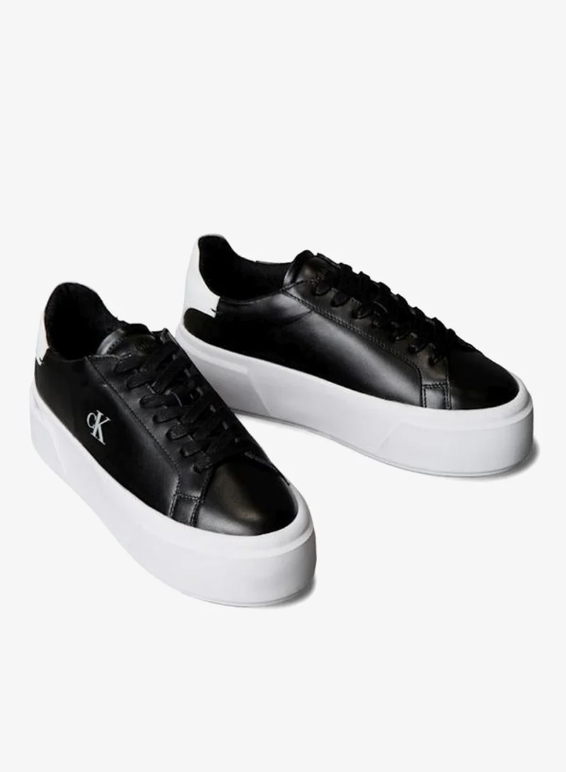 Calvin Klein Jeans Black/Bright White Casual Low Top Sneakers for Women | Best Price UAE