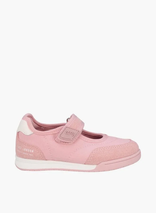 لي كوبر Girls Hook & Loop Mary Jane School Sneakers
