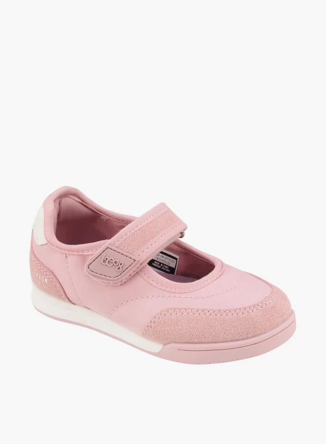 لي كوبر Girls Hook & Loop Mary Jane School Sneakers