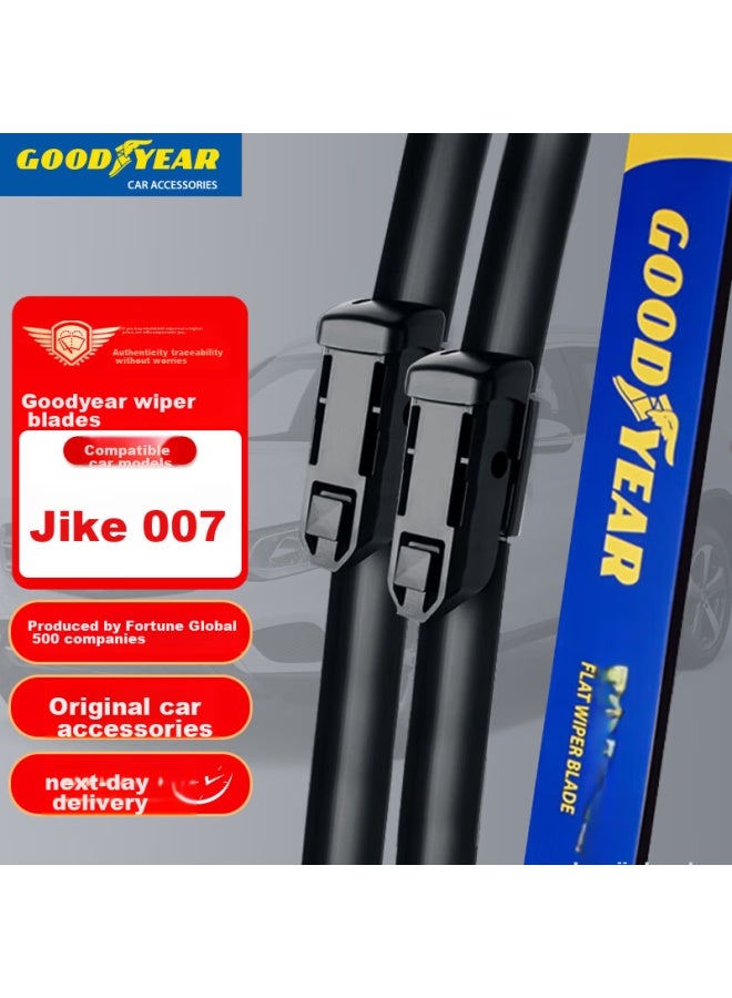 GOODYEAR Goodyear Zeekr 007 Windshield Wipers, Car Accessories, Rubber Strips, Jik Special Boneless Wiper Blades, 1 Pair  - Image 1