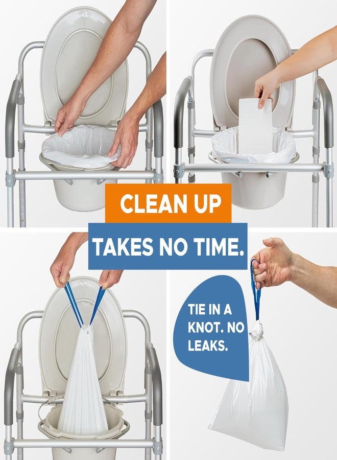 KosmoCare Disposable Bedside Commode Pail Liners; 24 Liners Universal Fit with Super Absorbent Pads - Image 3