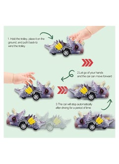 Y&D SYOSI Dinosaur Toys for Kids, 6 Pcs Pull Back Cars, Kids Boys and Girls  - Image 4