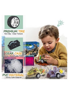 Y&D SYOSI Dinosaur Toys for Kids, 6 Pcs Pull Back Cars, Kids Boys and Girls  - Image 3