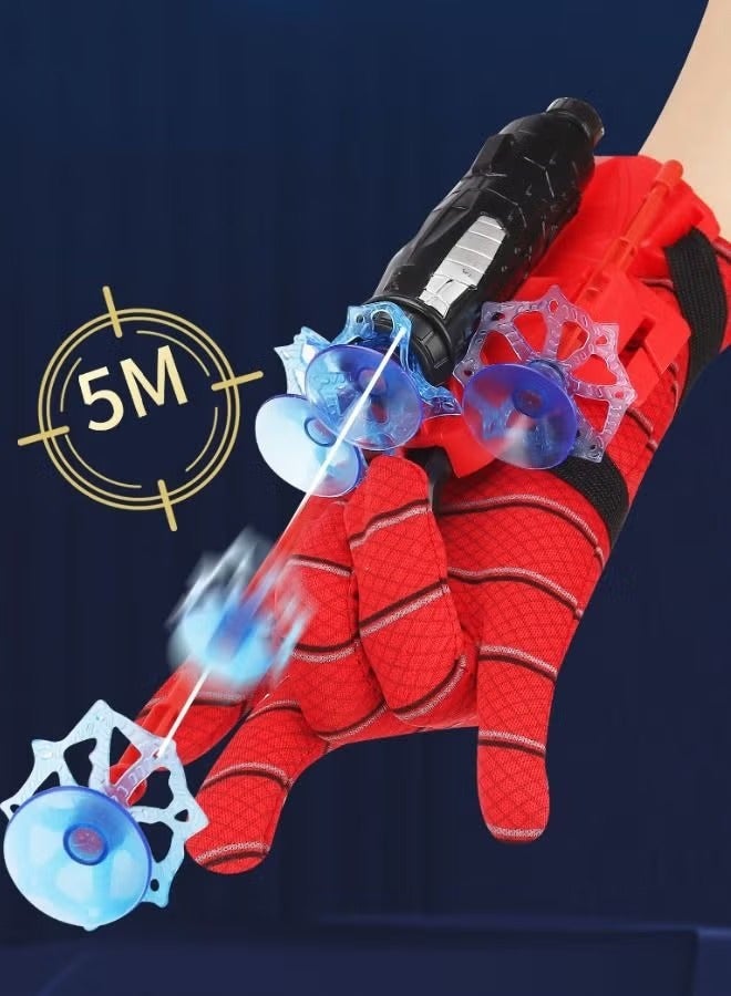 ZJTrio Ultimate Launcher Gloves With Disc Launcher and line kids toy for Spiderman, Hero Launcher Wrist Toy Set, Super Hero Web Shooter for Kids, Spider Launcher Wrist Toys Costume Cosplay Hero Props Gift - Image 3