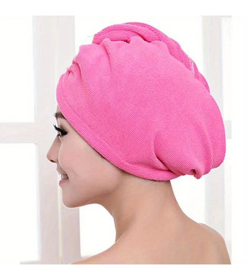 Light Purple Microfiber Hair Drying Cap Super Absorbent Quick Dry Towel Wrap For Women Travel - Image 5