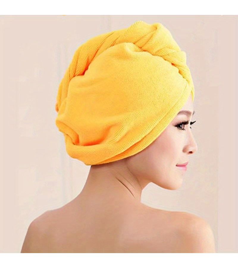 Light Purple Microfiber Hair Drying Cap Super Absorbent Quick Dry Towel Wrap For Women Travel - Image 3