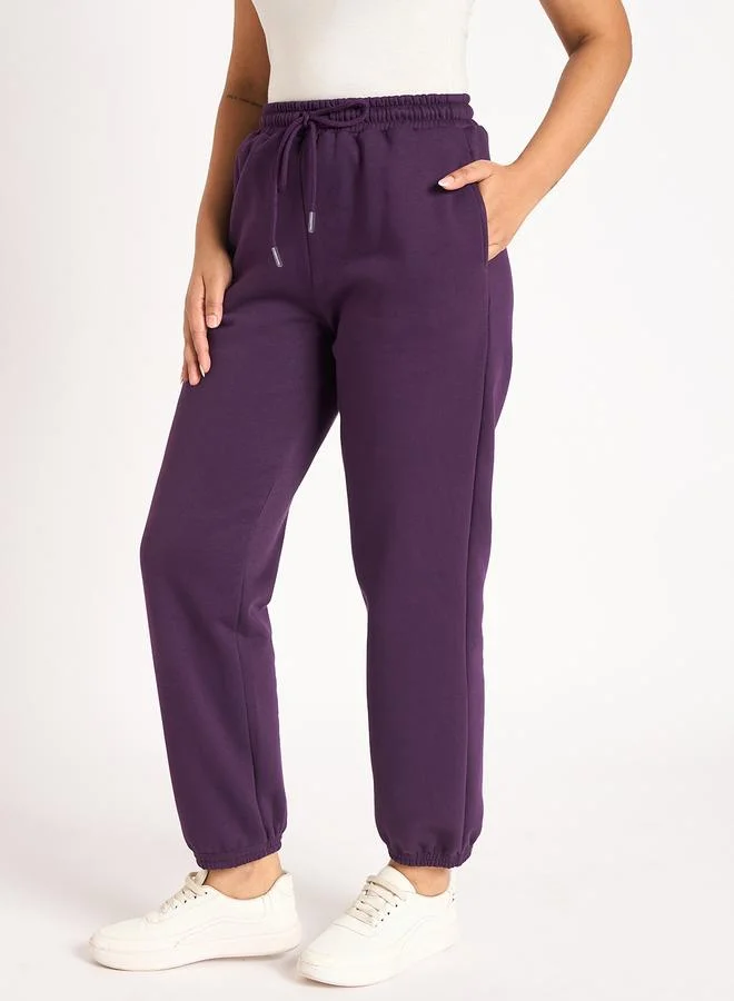 Femmella Women Purple Fleece Joggers