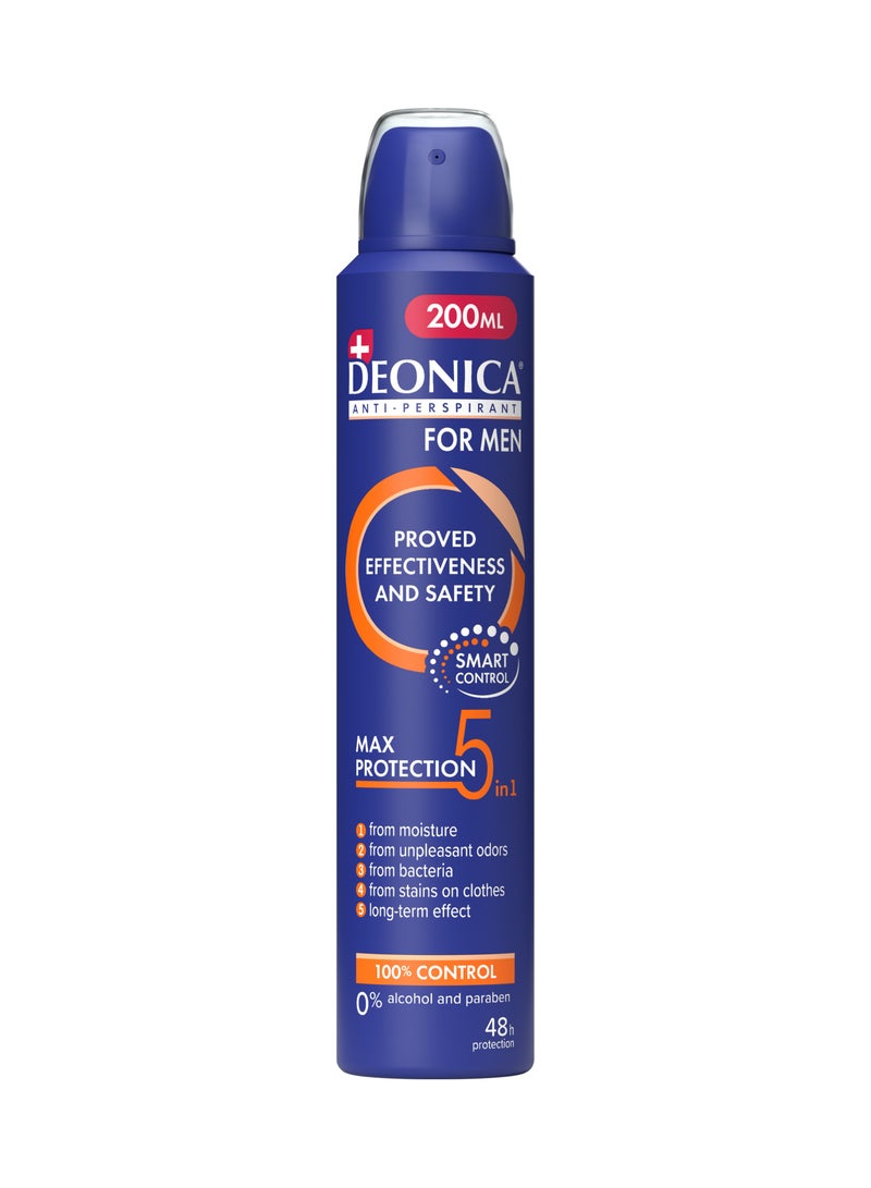 DEONICA 5 Protection Antiperspirant Spray For Men 200 ml - Image 1