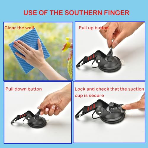 OjpZorynic 4PCS Heavy Duty Suction Cups Anchor with Hooks, Outdoor Strong Suction Camper Accessories for Camping Tarp Accessory Car Side Awning Trap Tie Down. - Image 3