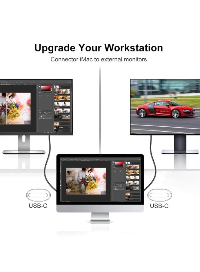كابل USB-C إلى VGA بطول 3 قدم محول فيديو Type-C إلى VGA للأجهزة المحمولة واللابتوب والشاشات - Image 5