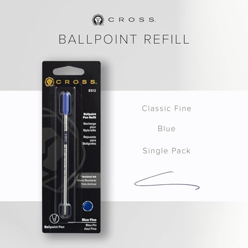Cross Universal Ballpoint Pen Refill, Fine Point, Blue, 1-Pack, (8512) - Image 2