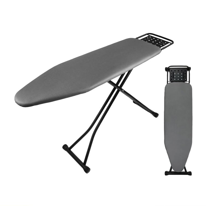 Doardire Ironing Board Full Size, Heat Resistant Cover Iron Board with Steam Rest, Ultra Thick Padding, Height Adjustable Heavy Sturdy Metal Frame Legs Ironing Stand,Non-Slip Foldable (54"x13", Square Rest) - Image 1
