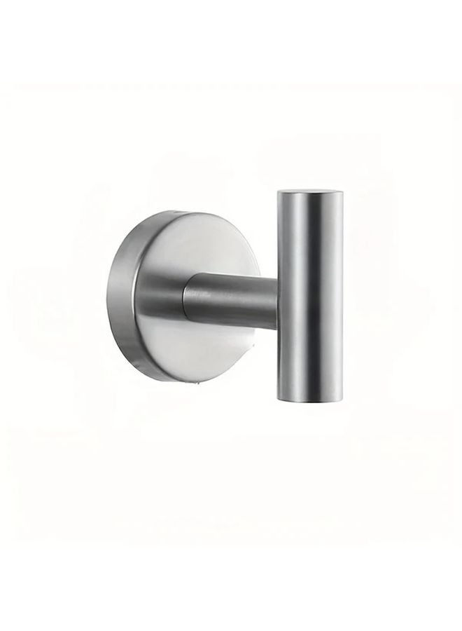 1 قطعة خطاف بشفاط من الفولاذ المقاوم للصدأ قابل للإزالة حامل بدون تلف فضي - Image 1