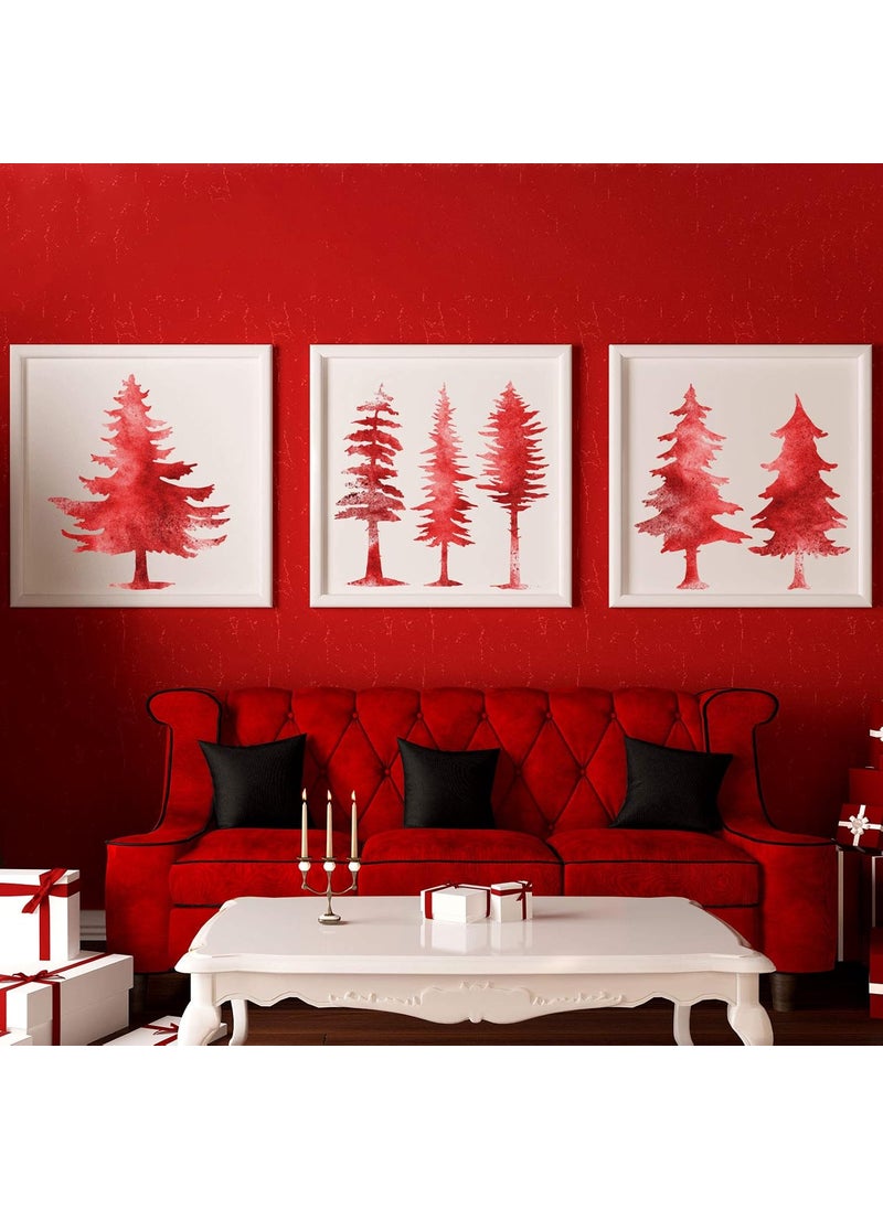 Outus - 8 Pieces Pine Tree Stencils Art Painting Templates Stencils for Painting on Wood Winter Holiday DIY Wall Floor Decor Supplies - Image 1
