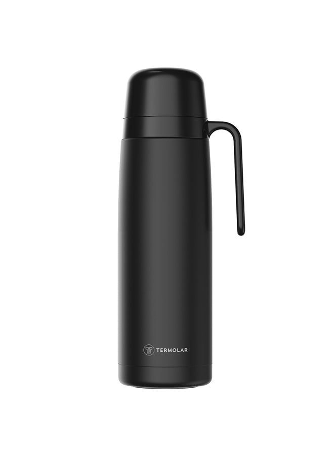 Termolar - Termolar Stainless Steel R-Eolution Black Vacuum Insulated Bottle , Portable Bottle , Indoor And Outdoor Use , Easy To Clean 1 Ltr, Tr57812 - Image 1