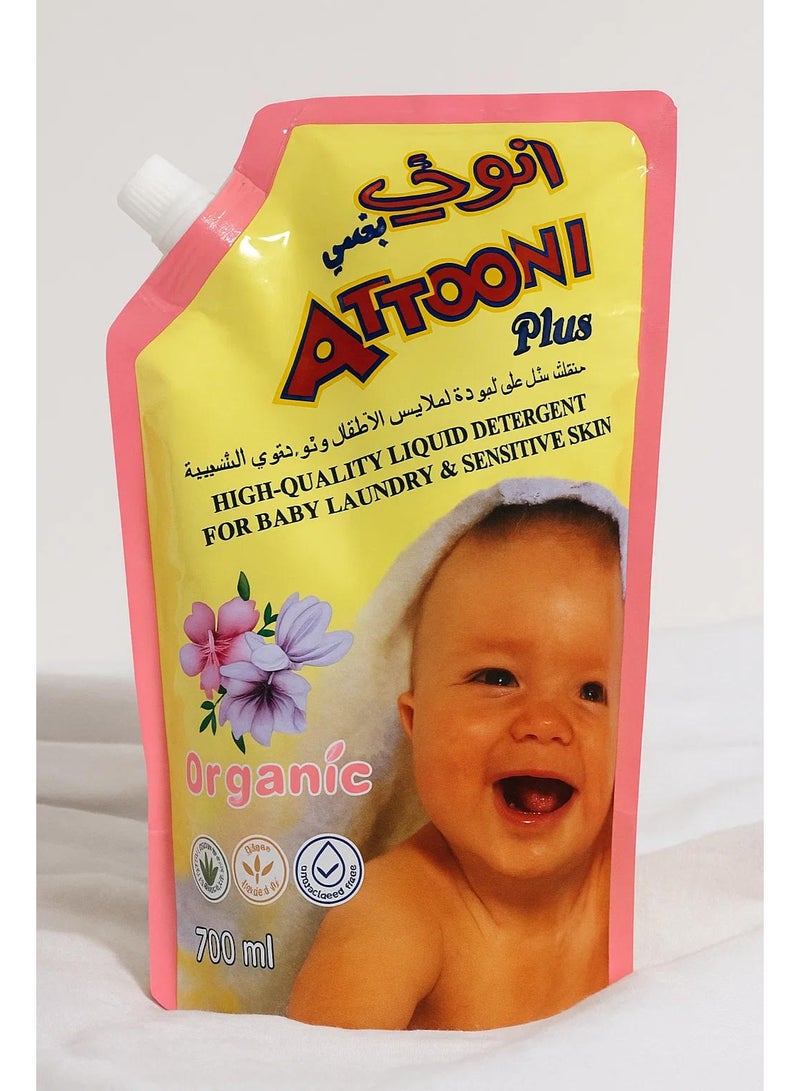 ATTOONI Plus Organic Liquid Detergent For Baby Laundry 700 ML - Image 4
