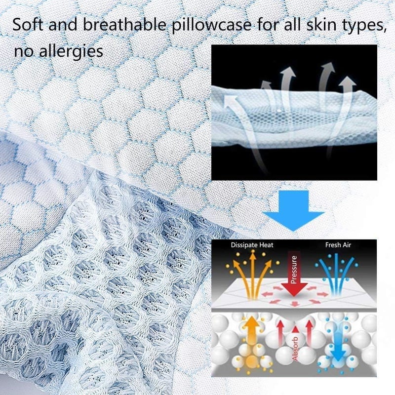 Benzola Cervical Contour Ergonomic Memory Foam Pillow for Sleeping Orthopaedic Neck Pain Support Back Stomach Side Sleepers White - Image 5