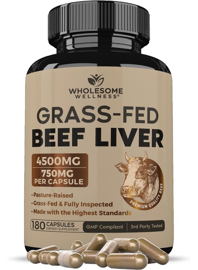 Wholesome Wellness Grass-Fed Beef Liver Capsules - Image 1
