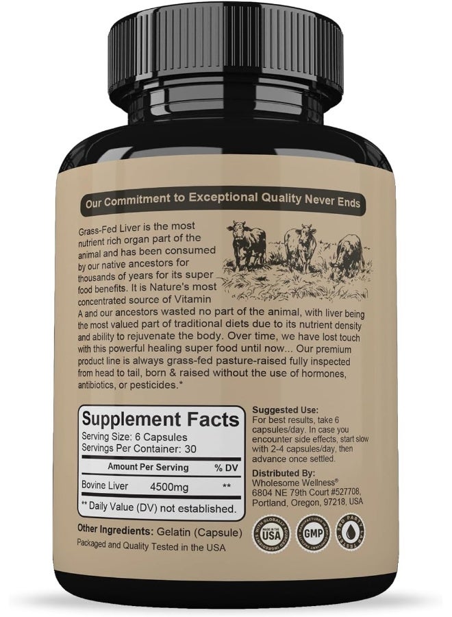 Wholesome Wellness Grass-Fed Beef Liver Capsules - Image 2