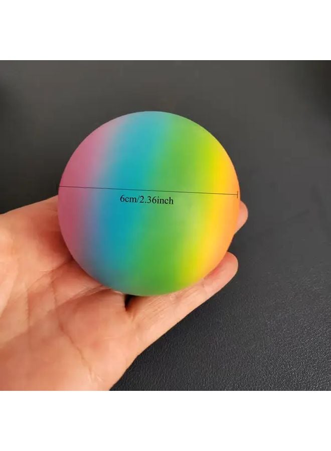 Rainbow Color Squishy Fidget Ball Soft Squeeze Toy For Sensory Play Party Favors Gifts - Image 4