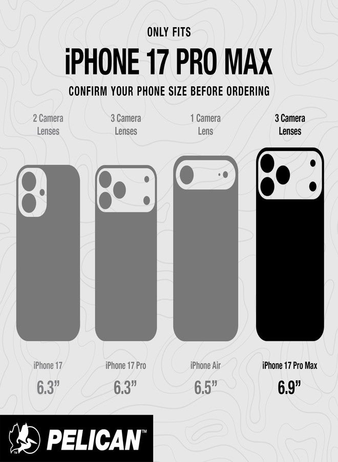 بيلكان جراب Pelican Protector iPhone 17 Pro Max [متوافق مع MagSafe] جراب هاتف مغناطيسي قوي مع حماية من السقوط من ارتفاع 16 قدمًا بدرجة عسكرية - غطاء هاتف شديد التحمل لجهاز iPhone 17 Pro Max - أسود - Image 2