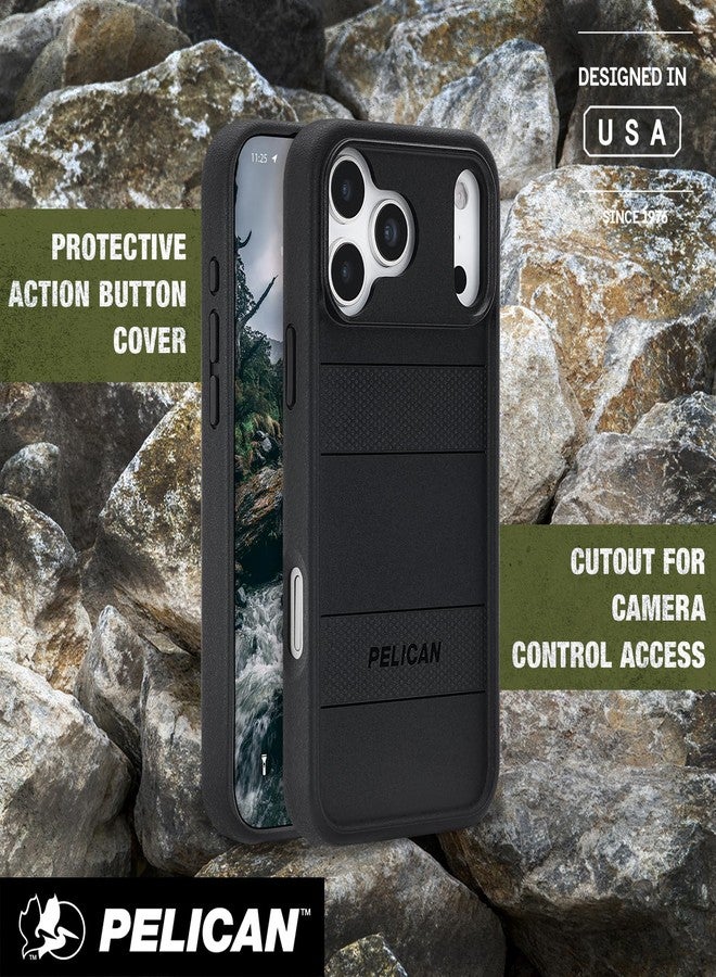 بيلكان جراب Pelican Protector iPhone 17 Pro Max [متوافق مع MagSafe] جراب هاتف مغناطيسي قوي مع حماية من السقوط من ارتفاع 16 قدمًا بدرجة عسكرية - غطاء هاتف شديد التحمل لجهاز iPhone 17 Pro Max - أسود - Image 5