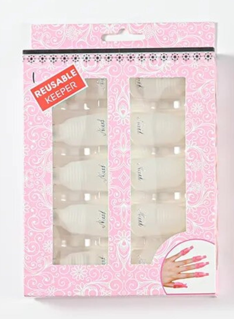 Generic 10pcs Plastic UV Gel Nail Polish Remover Gelish Clip Cap - Image 2