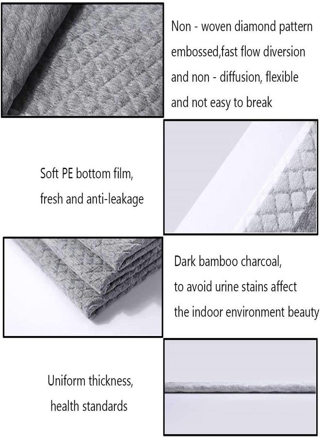 kathson Rabbit Pee Pads Disposable Cage Liners 100PCS All Absorb Black Carbon Odor Control Bunny Training Accessories with Quick-Dry Surface for Puppy Guinea Pig Kitten Hedgehog Small Animals - Image 3