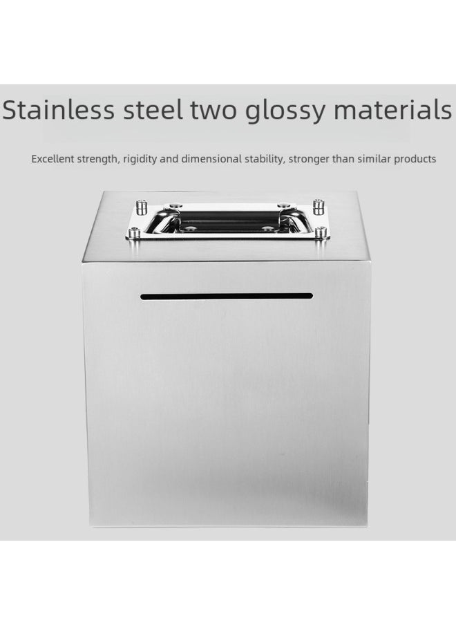 Generic Internet Celebrity Portable Stainless Steel Piggy Bank Cartridge Engraving Money Box Coin Banknote Entry And Export Children's Piggy Bank-Color:One Trip In The World, Money Comes First-Dimensions:Large 20*20*20cm  - Image 4