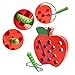 JCREN Wooden Lacing Apple Threading Toys Wood Lace Block Puzzle Shape Travel Game Toys Early Learning Fine Motor Skills Educational Gift for 3 4 5 Years Old Toddlers Baby Kids Boys - Image 2