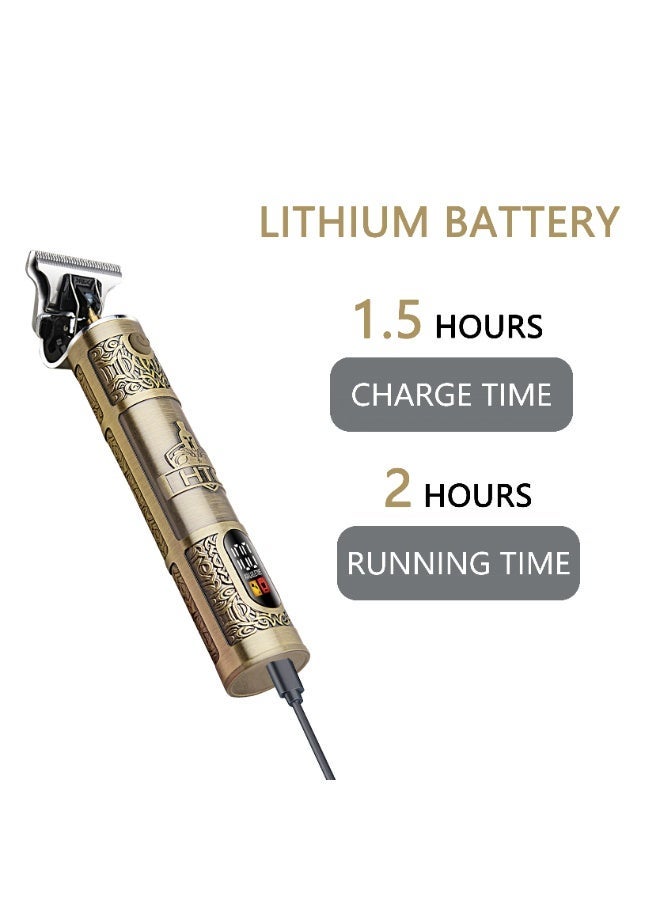 HTC AT-180 T9 Baldheaded Hair Clipper Electric Hair Trimmer Cordless 0mm Men Barber Hair Cutting Machine - Image 2