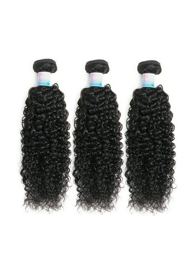 EMOL Curly Bundles Human Hair Kinky Curly Human Hair Bundles for Black Women 8 10 12 inch Afro Kinkycurly Bundles Human Hair Weave 3 Bundles Kinky Hair Wefts - Image 2