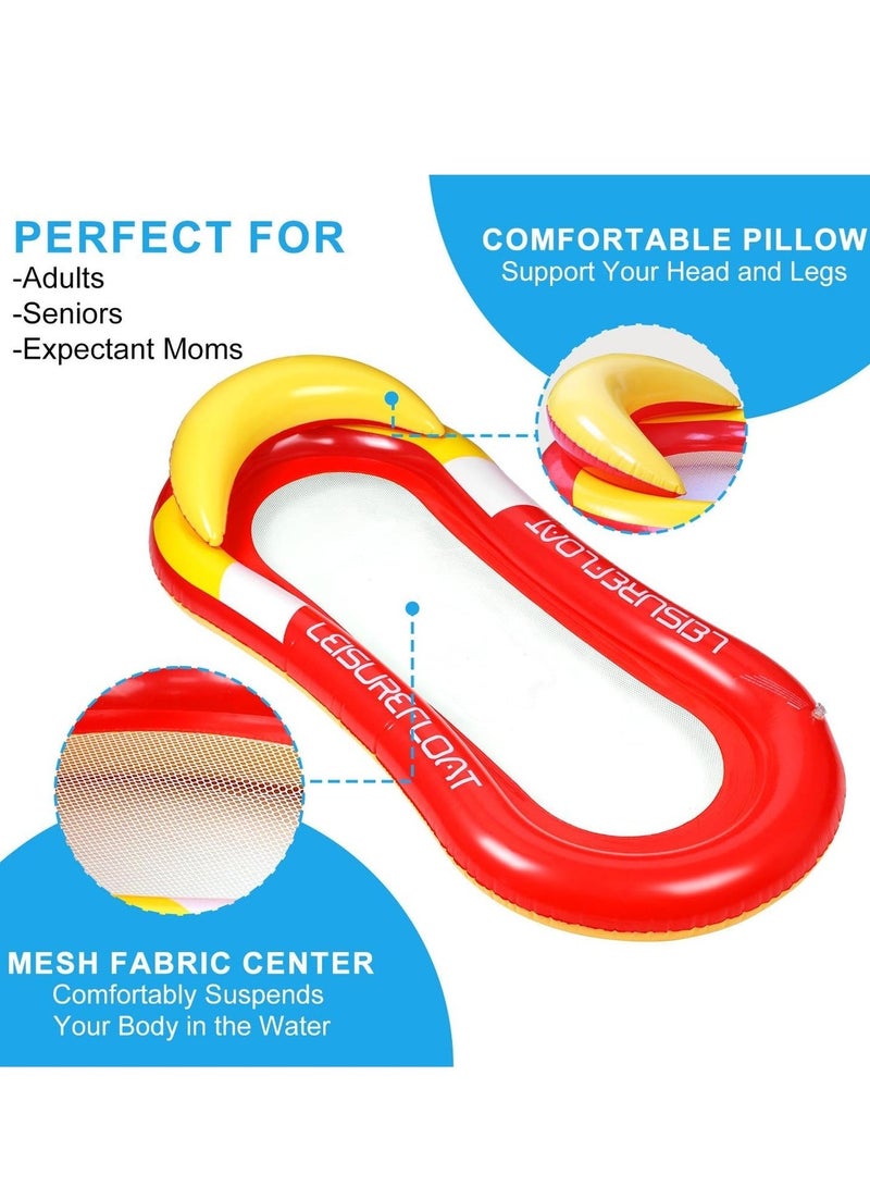 BABONA Inflatable Floating Chair 148cm x 71cm, Pool Lounger with Headrest for Swimming Pool Beach Lake Adults and Children - Image 2