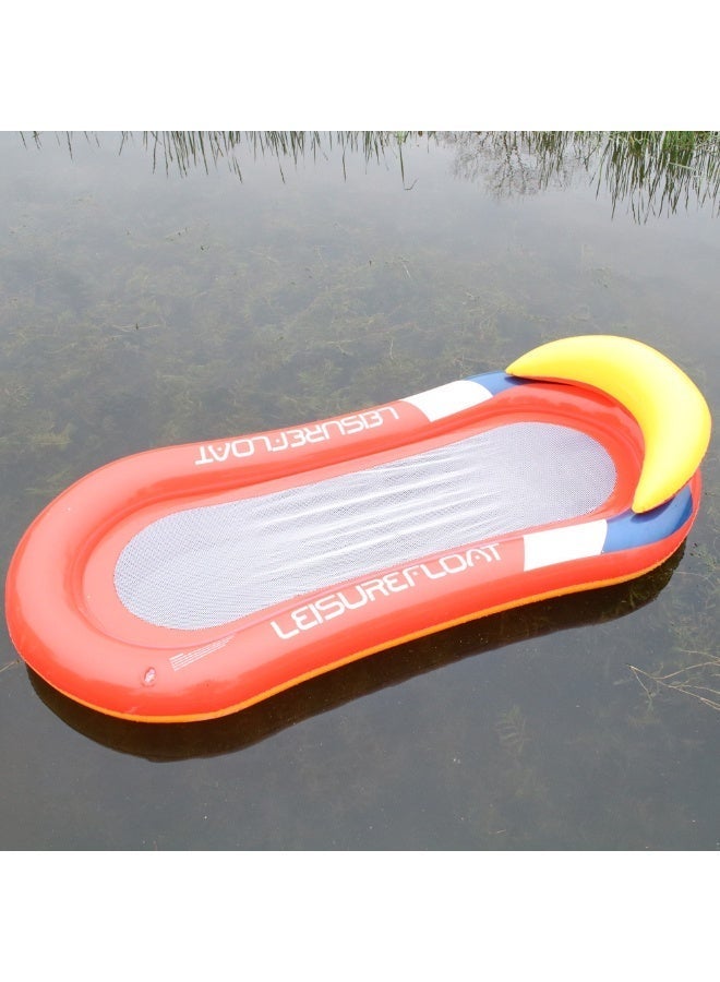 BABONA Inflatable Floating Chair 148cm x 71cm, Pool Lounger with Headrest for Swimming Pool Beach Lake Adults and Children - Image 1