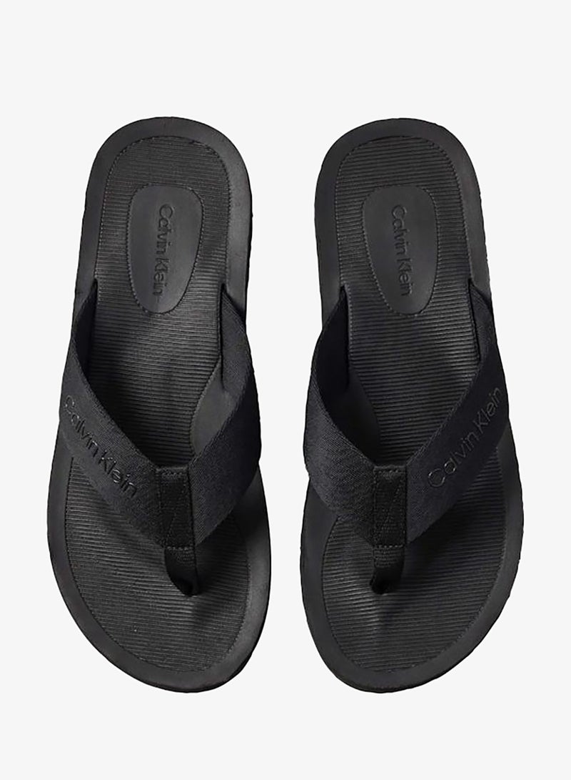 CALVIN KLEIN Logo Webbing Strap Flip-Flops - Image 4