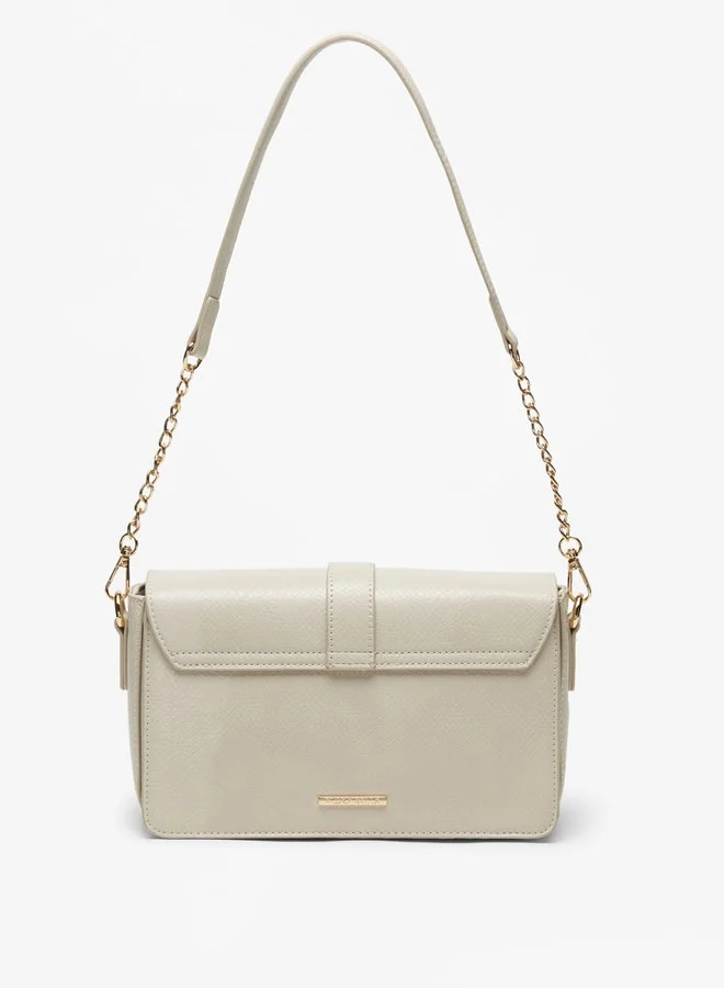 فلورا بيلا من شو إكسبرس Women's Textured Shoulder Bag with Magnetic Button Closure