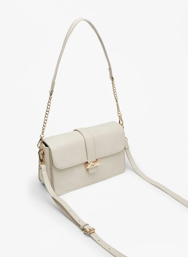 فلورا بيلا من شو إكسبرس Women's Textured Shoulder Bag with Magnetic Button Closure