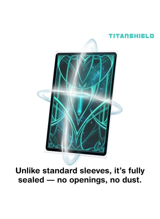 TitanShield Inner Card Sleeves Sealable Version, 360 Protection Perfect Fits for Cards (64x89mm) (150 ct) Compatible with Pokemon, Magic The Gathering MTG, & Flesh & Blood, One Piece - Image 3